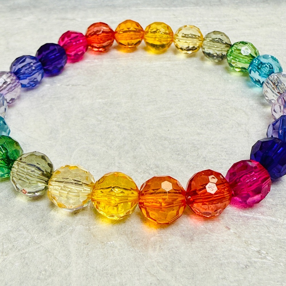 🦚 10 for $10 🦚 Rainbow Beaded Bracelet